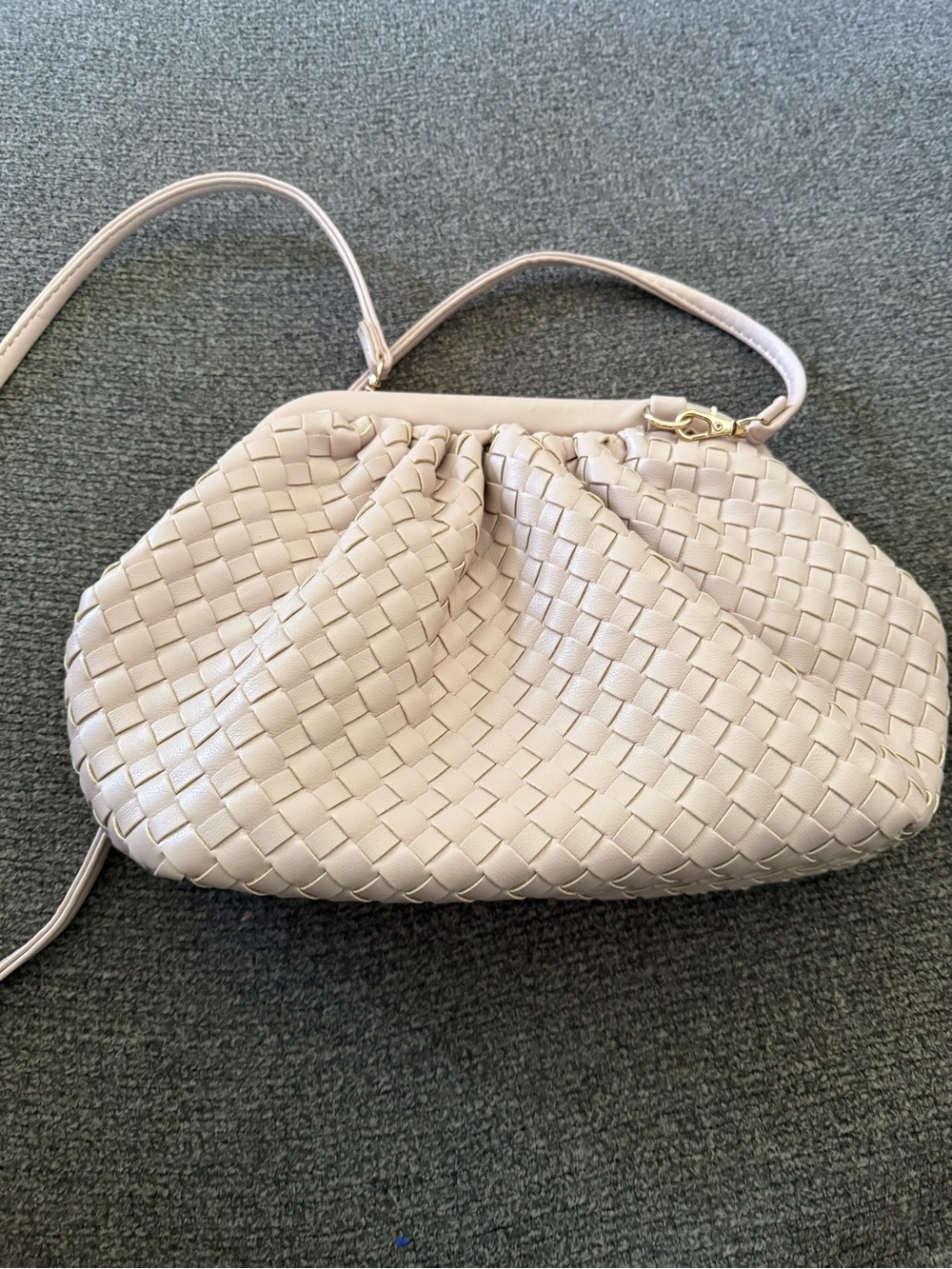 Urban expansion Woven Crossbody Shoulder Bag in Light Beige